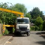 Sermac 28m concrete boom pump at work in Reigate