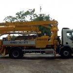 Sermac 28m concrete boom pump side view