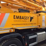 CIFA 42m concrete boom pump side branding