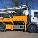 SCHWING 20m concrete boom pump side view