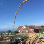 Sermac 36m concrete boom pump at work in Brighton