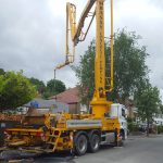 Sermac 36m concrete boom pump at work — ICF pour