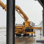 Sermac 36m concrete boom working at London City Airport