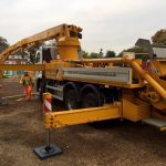 Sermac 36m concrete boom pump working at a care home