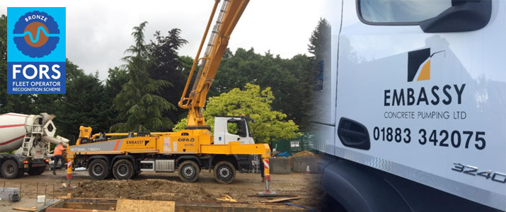 Embassy Concrete Pumps FORS accreditation montage