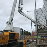 Redhill, Surrey residential development concrete boom pumping