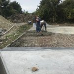 Concrete pumping at Sittingbourne skatepark, Kent