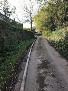 200m pumping distance down single-track country lane