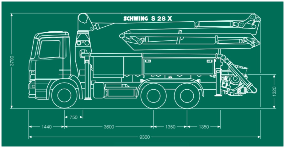 schwing s 28 x dimensions