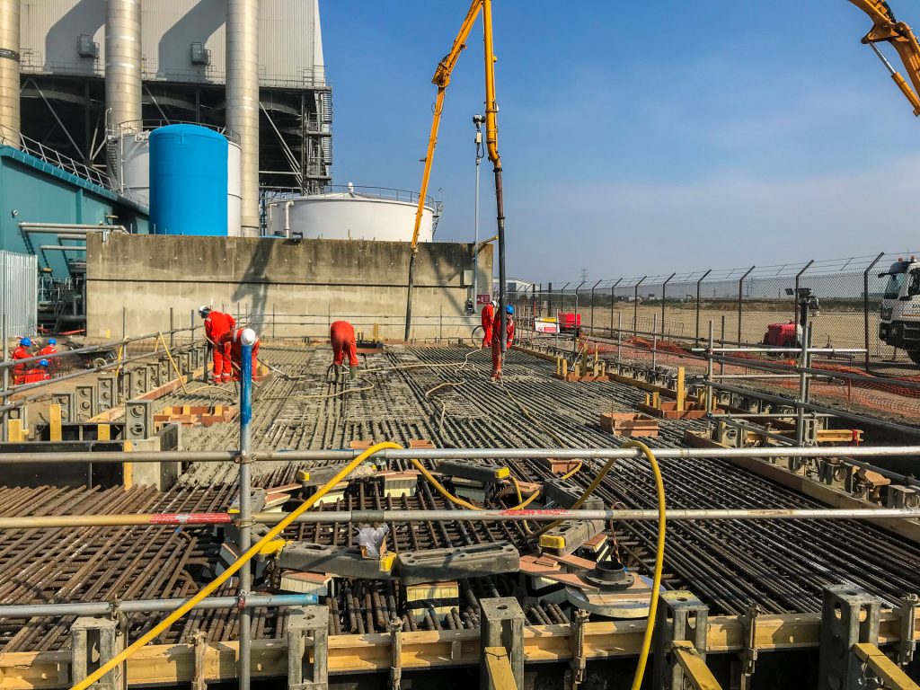 Damhead Creek concrete pouring