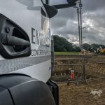 Schwing 28m pouring a reinforced Concrete basement slab in Mayfield East, Sussex