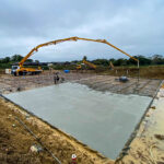 CIFA 42m pumping concrete in Hickstead, Sussex