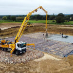 CIFA 42m pumping concrete in Hickstead, Sussex