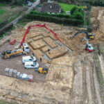 Pouring foundations in Maplehurst, Sussex