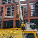 Embassy pumping concrete at the US Embassy, London