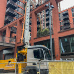 Embassy pumping concrete at the US Embassy, London