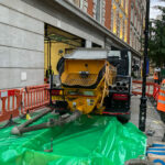 New concrete line pump testing near Oxford Street, London