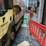 New concrete line pump testing near Oxford Street, London